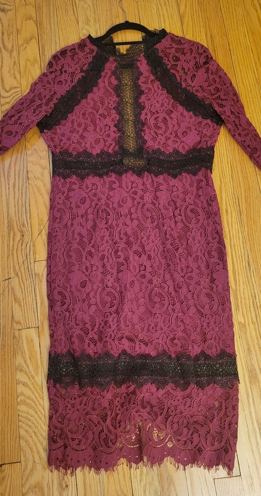 Beautiful burgundy lace dress